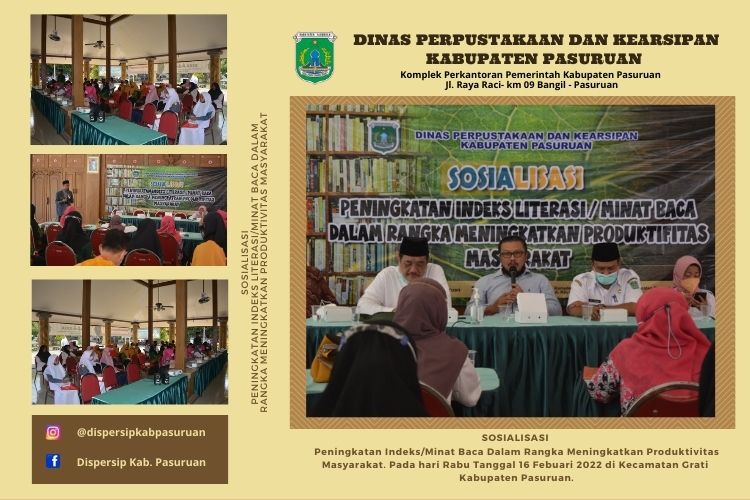 Sosialisasi Peningkatan Indeks/ Minat Baca Dalam Rangka Meningkatkan Produktifitas Masyarakat  Tahun 2022