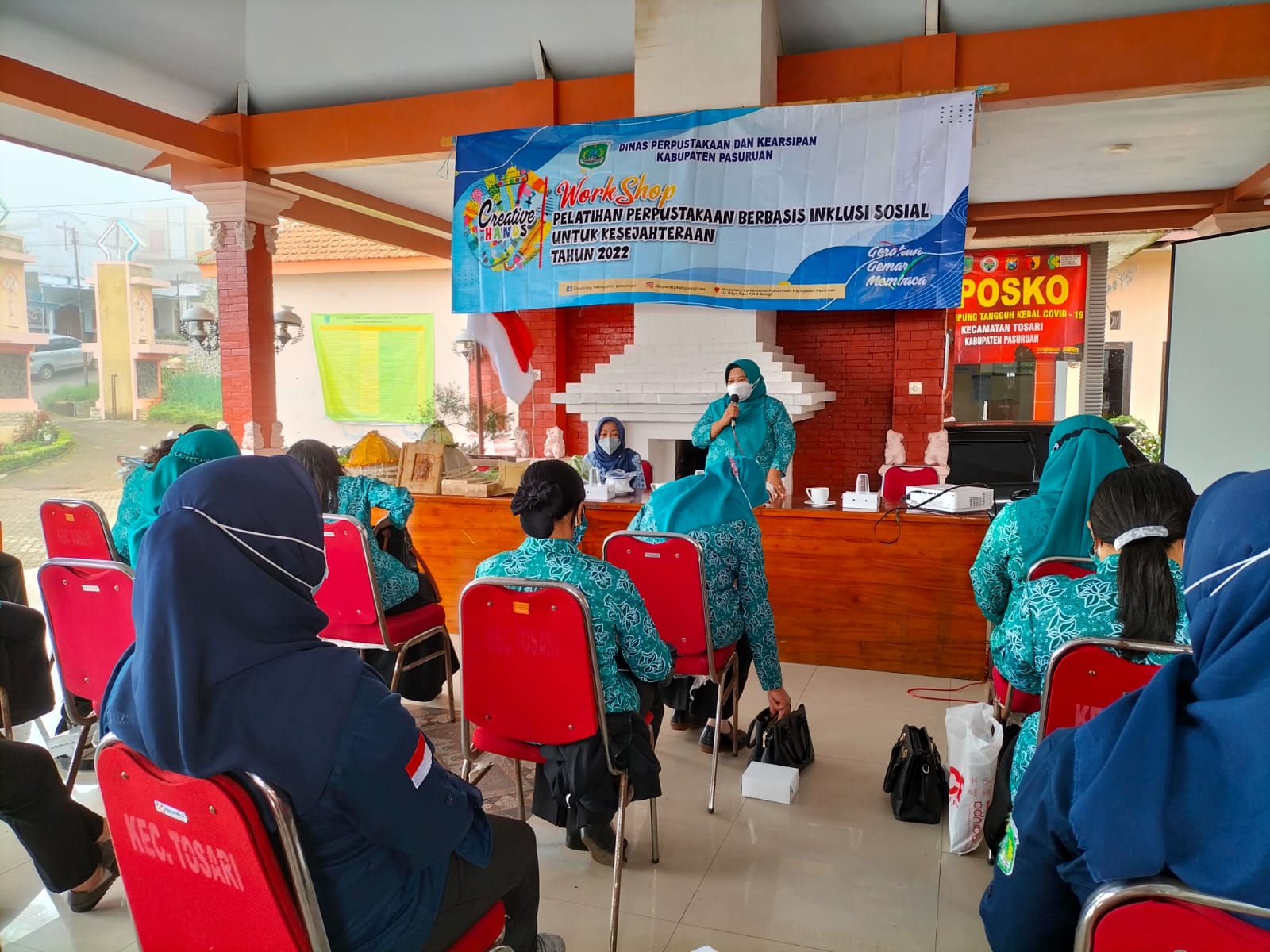 Workshop Pelatihan Perpustakaan Berbasis Inklusi Sosial Untuk Kesejahteraan di Kecamatan Tosari Tanggal 17 Maret 2022