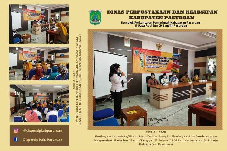 Sosialisasi Peningkatan Indeks/ Minat Baca Dalam Rangka Meningkatkan Produktifitas Masyarakat  Tahun 2022