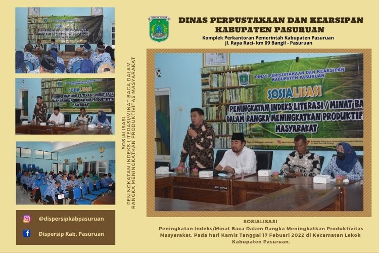 Sosialisasi Peningkatan Indeks/ Minat Baca Dalam Rangka Meningkatkan Produktifitas Masyarakat  Tahun 2022